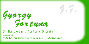 gyorgy fortuna business card