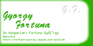 gyorgy fortuna business card
